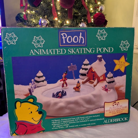 Disney Other - Vintage NOMA Pooh Animated Skating Pond ❄️